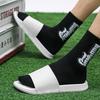 Men White Slippers Simple Flats Summer Women Black Outdoor Roman Sandals Open Toe Beach Shoes Plus Size