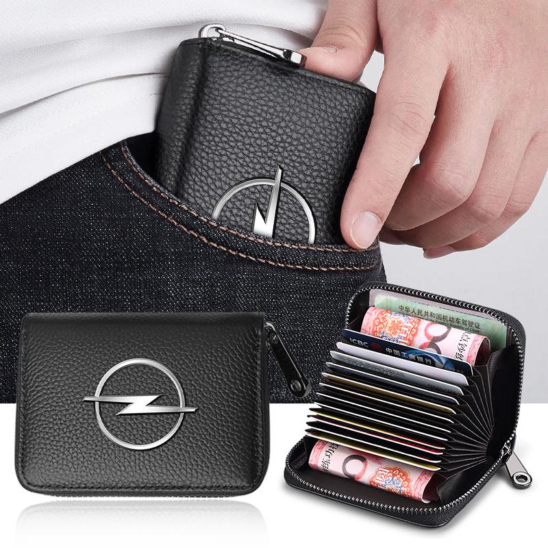 Men Car Driver's License, ID Card, Bank Card Wallet Car Styling For Opel Corsa JG7