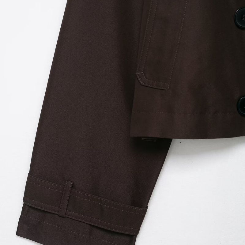 Kaslead New Women Clothes Western Style Fashion Trench Coat Crop Jacket Outerwear 3046242