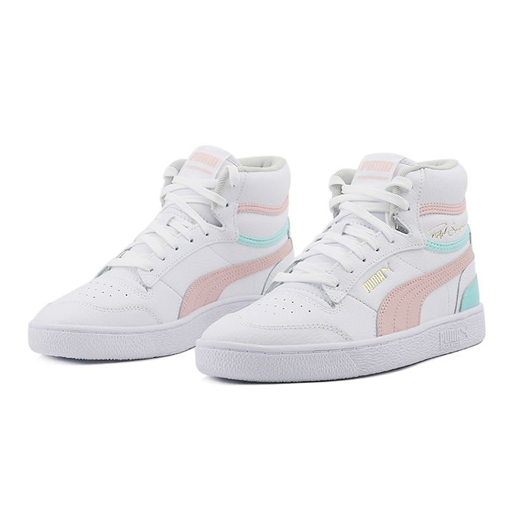 Puma Zapatillas de Caña Media Deportivas Ralph Sampson para Niños Zapatillas para Niños Blanco Rosa Azul 373810-03