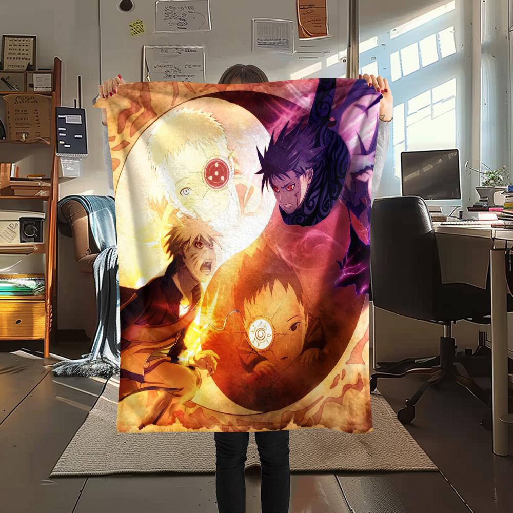 Naruto  Print Flannel Blanket, High quality Comfortable for All Seasons, Home Decor, Warmth and Comfort