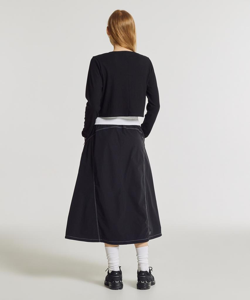 Nyuballanseu Nbnwg3W612 / Women Frozen Woven Stretch Long Skirt (Black)