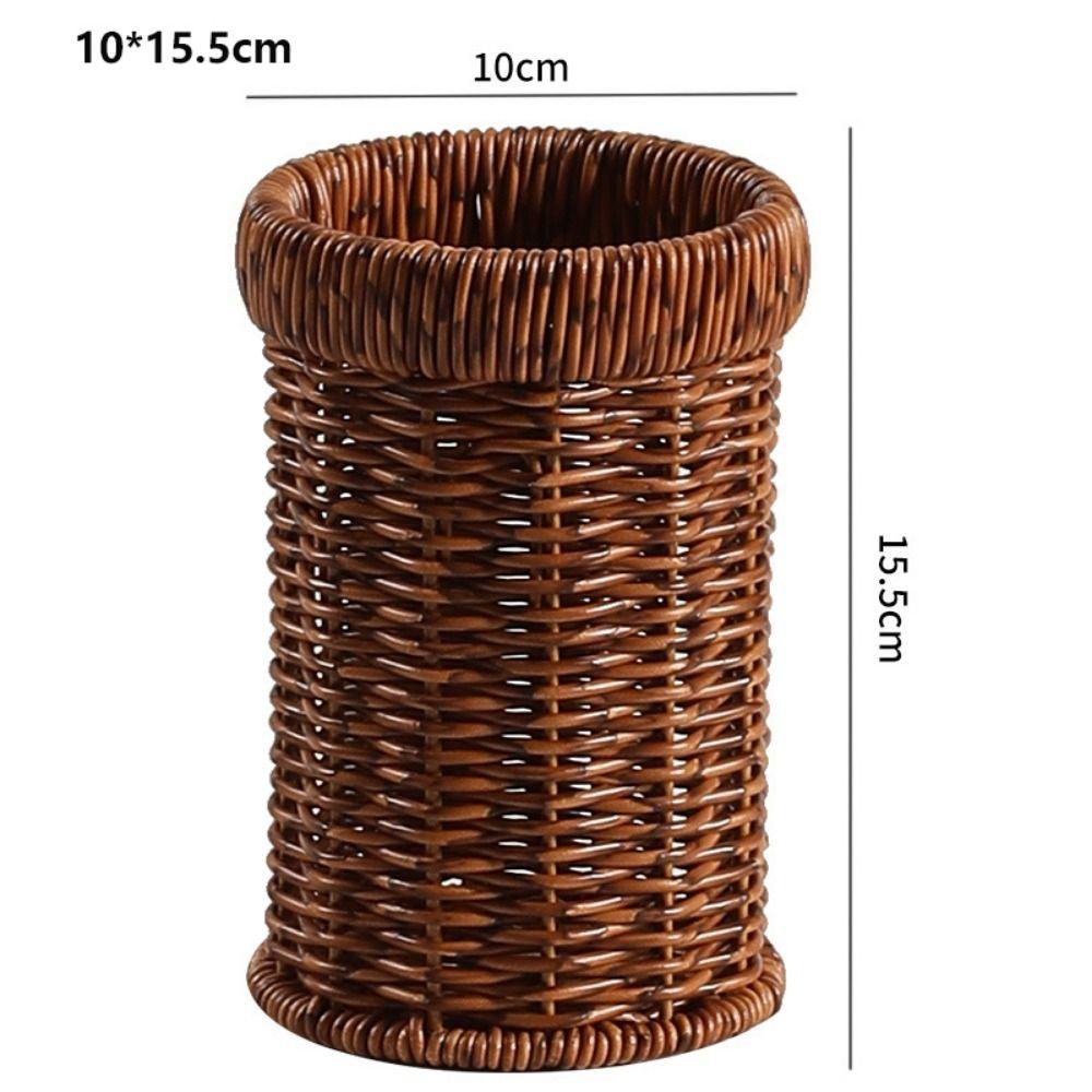 Household Rattan Wicker Basket Restaurant Serving Tabletop Display