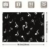1 Stück Stoff mit Musiknoten-Hintergrund im Bobo-Stil, aus Polyester, geeignet für Hochzeiten und allgemeine Dekorationszwecke