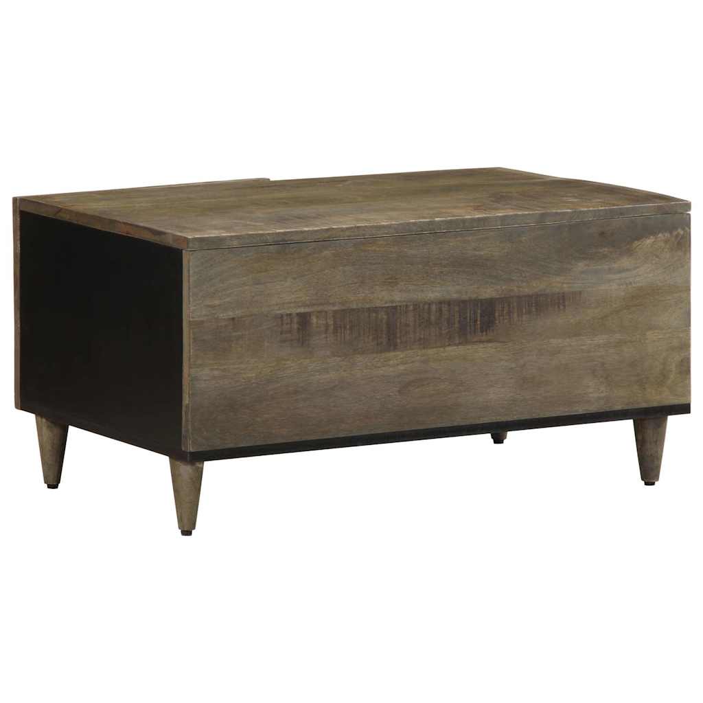 Coffee Table Light Grey 80 x 50 x 40 cm Solid Mango Wood