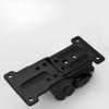 2/4pcs Foldable Bracket Self-Lock Hinge Hardware With Screws Lock Extension Support For Table Leg, Bed Leg, Workbench, Black