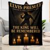 Elvis Presley Live Performance Blanket Durable Comfort Perfect for Office Bedding Office Chair for All Seasons Playful Design