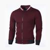 New Style Sweatshirt Zipper Stand Collar Sweatshirt Jacket Men's Casual Plaid Cardigan