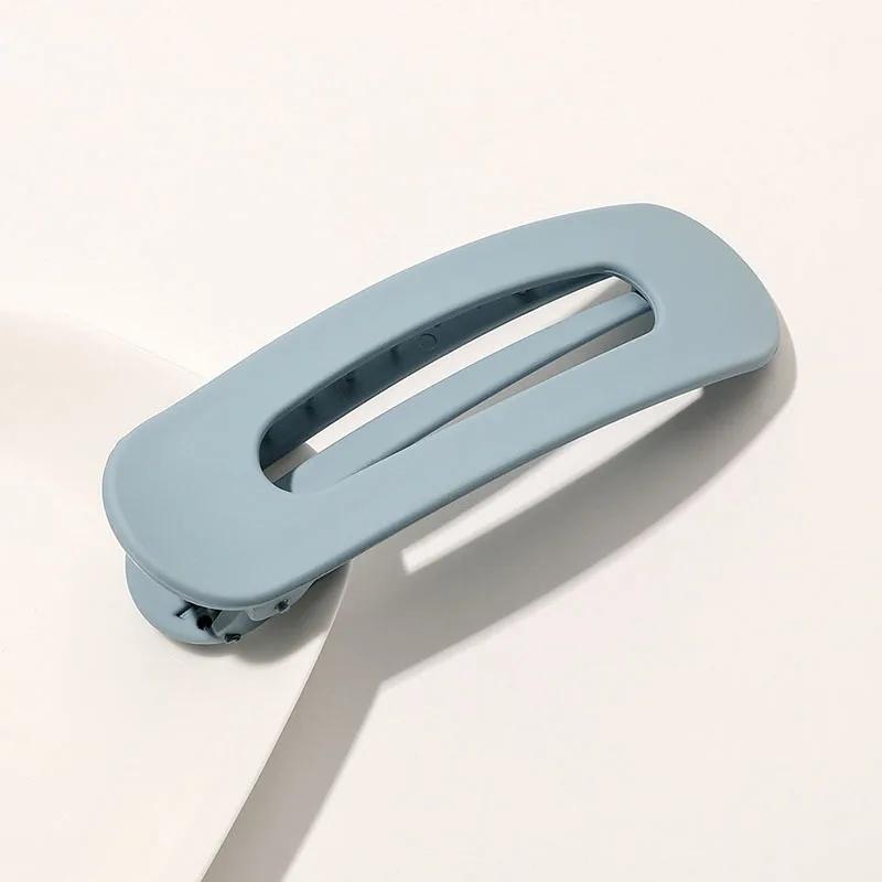 

For Women Girl Hair Accesories Fashion Color Solid Acrylic Hairpins Toothed Non Slip BB Barrette Korean Frosted Large Hair Clips небесно-голубой