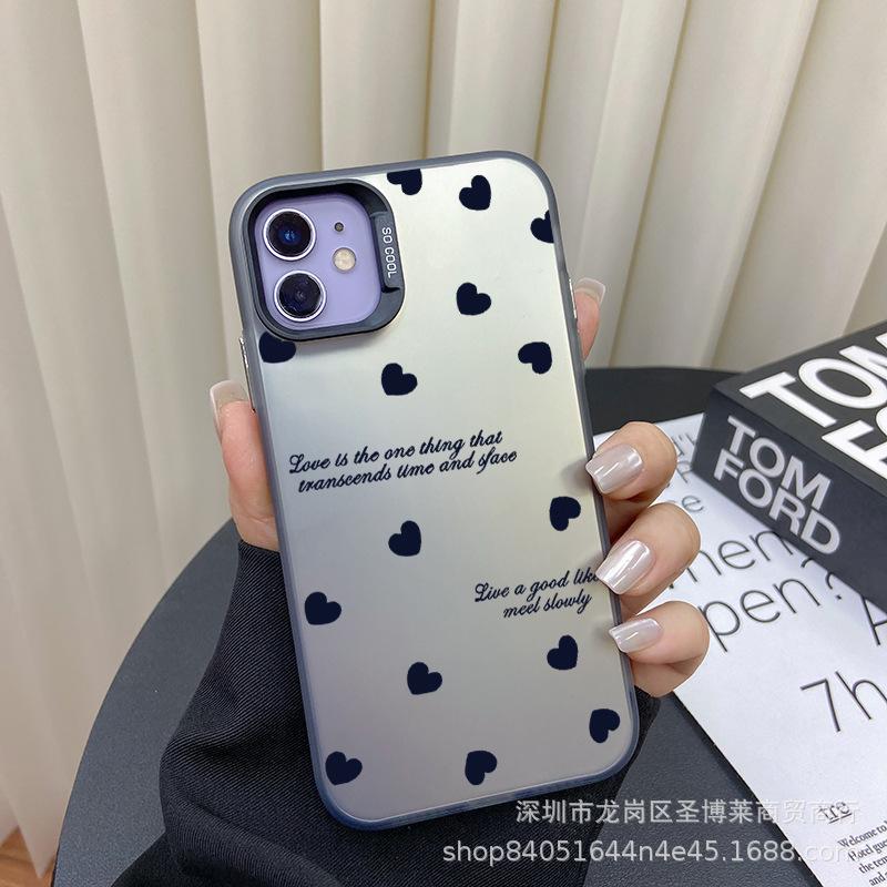 Love English Applicable Apple 15 Color Silver iPhone14Pro Creative 11promax Scrub 16 Protective Case 17