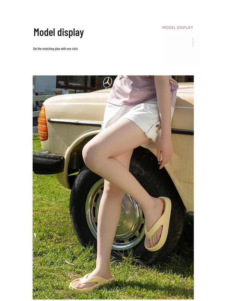 Women's & Men's Thick-Soled Summer Flip-Flops: Non-Slip, Fashionable Home & Outdoor Slippers for Couples