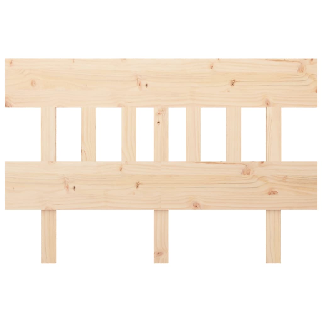 Vidaxl Wezgłowie Łóżka, 123,5X3X81 Cm, Lite Drewno Sosnowe