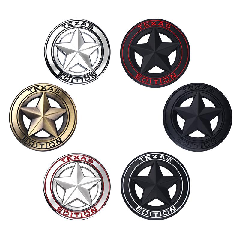 Car TEXAS EDITION Pentagram Emblem Body Trunk Decoration Sticker For Jeep Ranegade Patriot Wrangler YJ JK Grand Cherokee Compass uy1