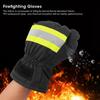 Flammhemmende Feuerwehrhandschuhe, hitzebeständig, wasserdicht, atmungsaktiv, Feuerwehr-Handschutzhülle, Schwarz und Gelb