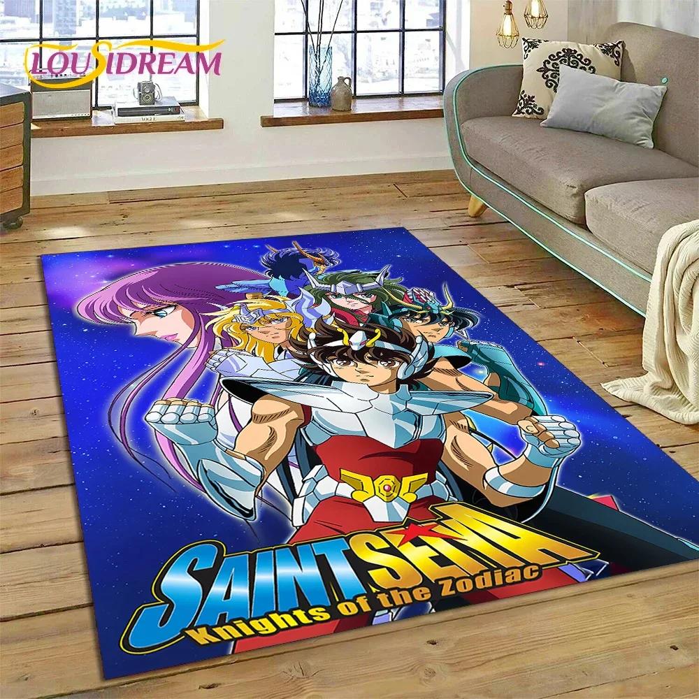 Cartoon Saint Seiya 3D Retro Anime Carpet Rug for Bedroom Living Room Home Sofa Decoration,Children Game Large Decor Floor Mat