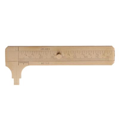 Sliding Vernier Caliper Brass Gauge Vernier Caliper Ruler Measuring Tool Pocket