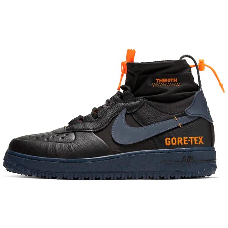 New Nike Air Force 1 Winter Gore Tex Black Bright Ceramic Thunder Blue CQ7211-001