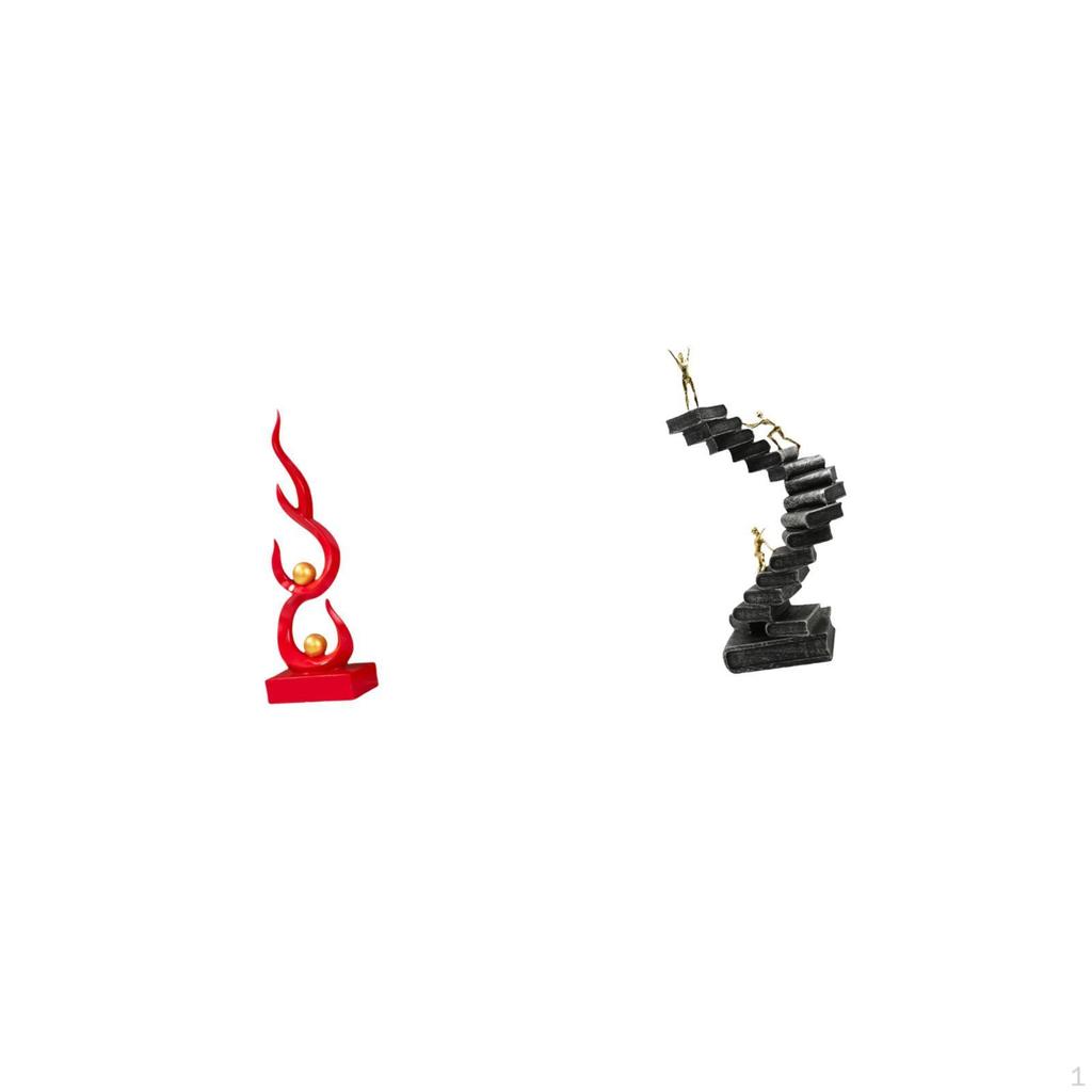 Resin Abstract Fire Thinker Statue Figurine Modern Flame Sculpture Handicraft Decorative Ornament