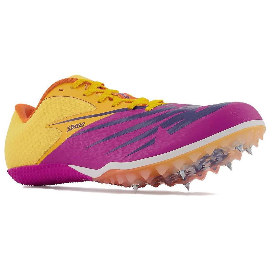 New Balance Nb 100 Sprint Spikes Low Top Marathon Laufschuhe Unisex Schuhe Gelb Lila USD100E4