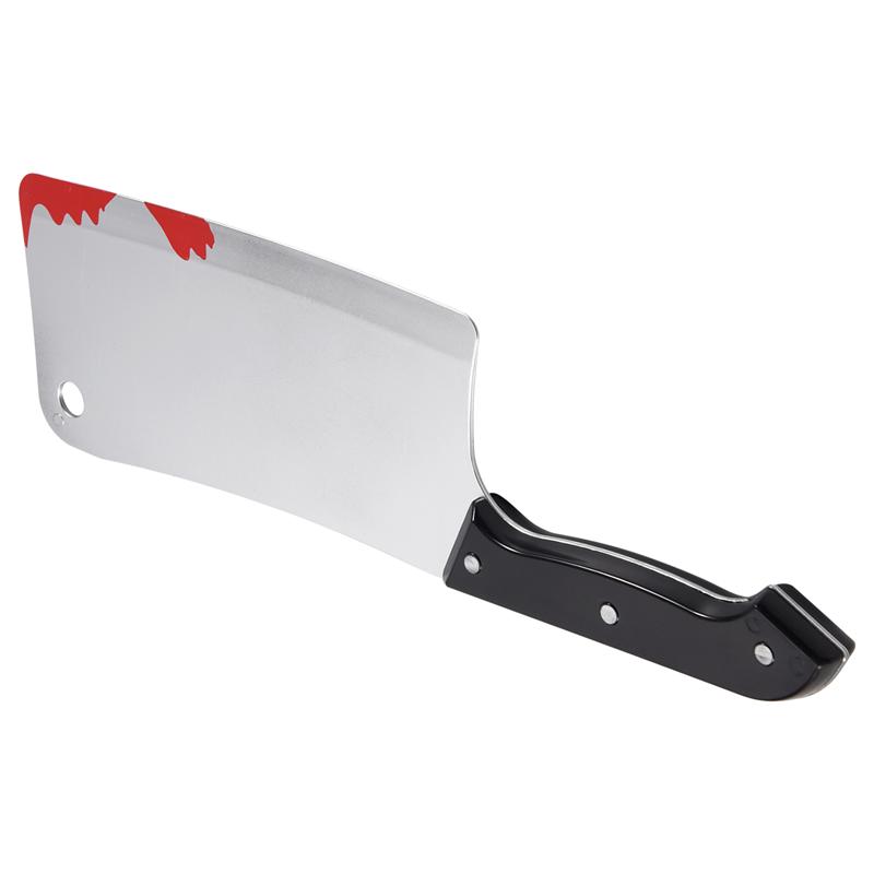 2025 Trend Bloody Cleaver, Fake Knifes Realistic Kitchen Cleaver Prop For Halloween Prank Stage Props