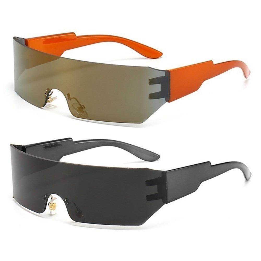 2 PCS Y2K Fashion Hip Hop Sunglasses Vintage Classic Shades for Women Men Aesthetic Original Eyewear