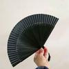 Men Chinese Folding Fan Vintage Black Hand Fan Folding Fans Dance Wedding Party Dance Party Hand Fan Abanico De Mano Eventail