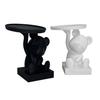 Bear Serving Tray Key Holder Decorative Bear Figurine with Dish Candy Lipsticks Earrings Jewelry Storage Display Stand Table Desk Organizer