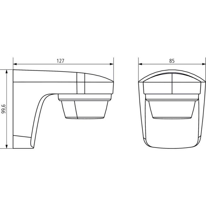 Détecteur de mouvement THELUXA mural extérieur S150 WH blanc - THEBEN - 1010500