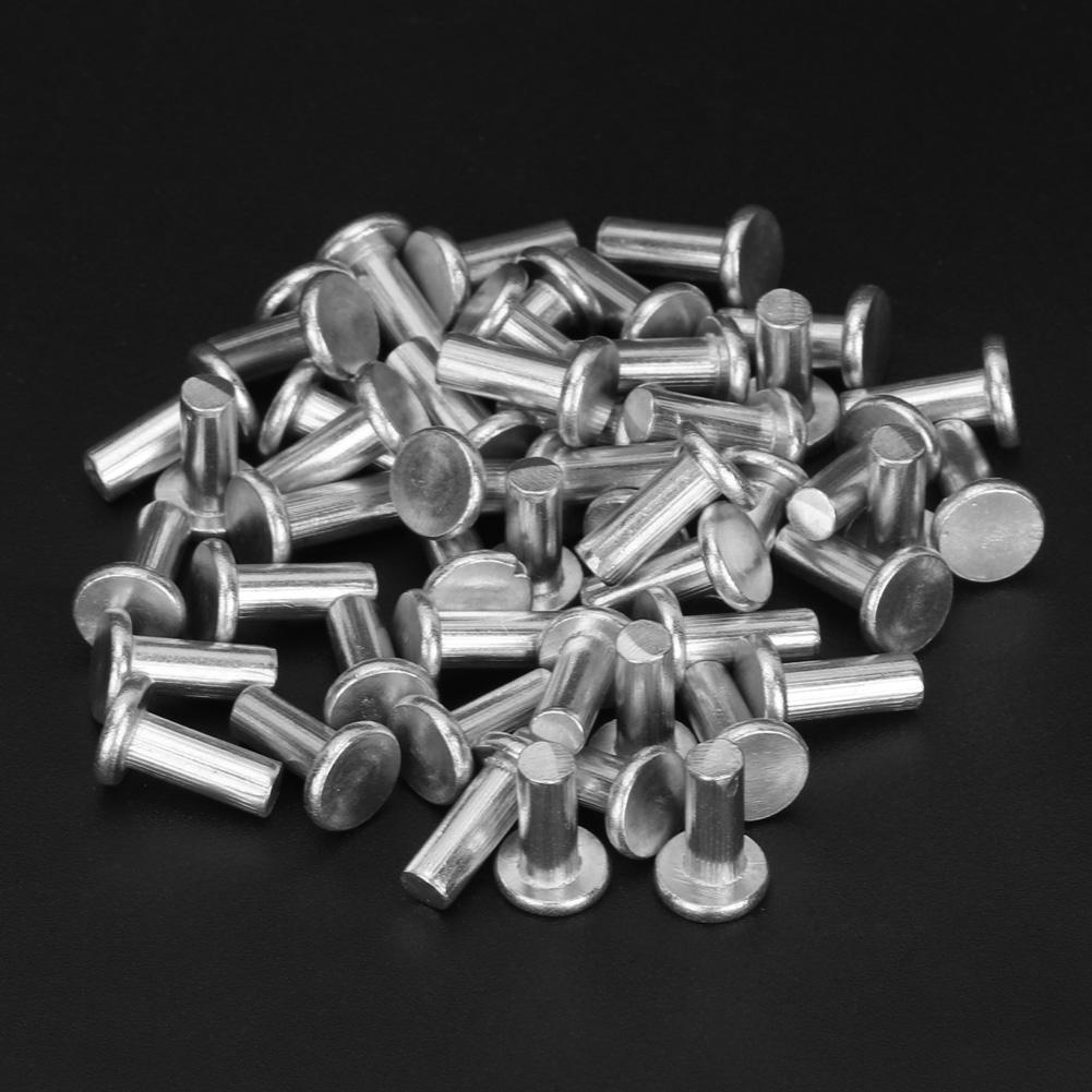 100pcs GB867 M4 Flat Head Aluminum Rivets Flat Head Rivet (M4 * 10)