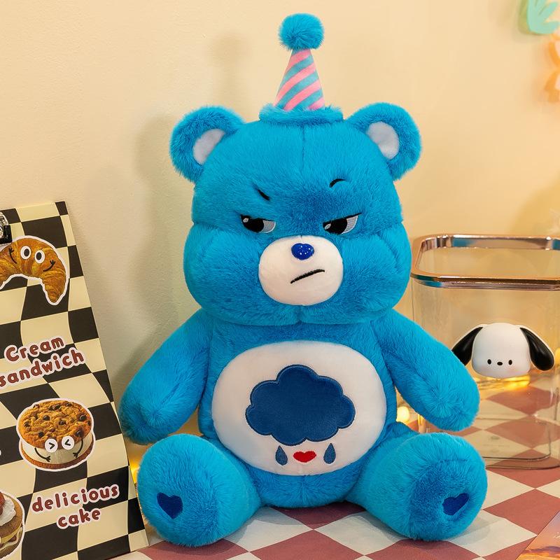 Cartoon Love Bear Plush Toy Children Sleeping Pillow Claw Machine Doll Rainbow Cloud Bear Doll