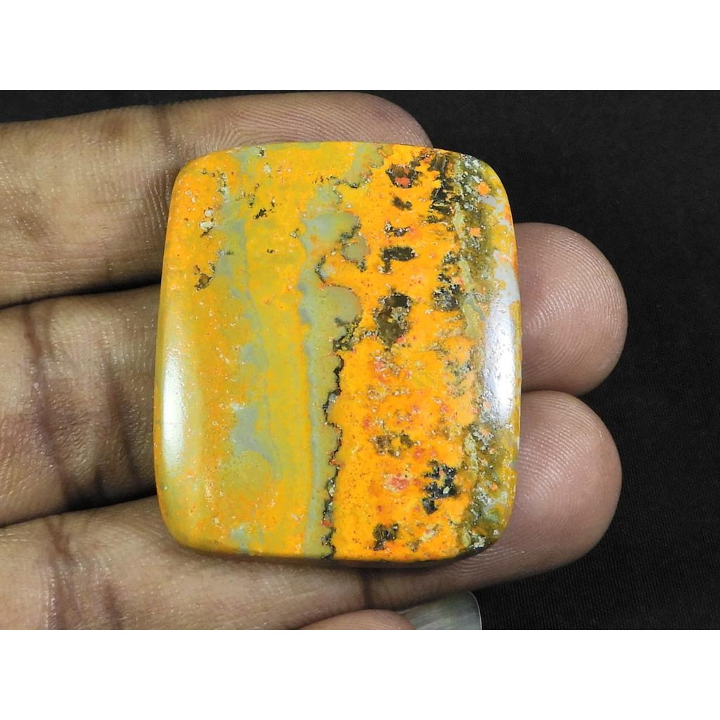 32X38X04MM Natural Bumble Bee Jasper Octagon Cabochon Loose Gemstone 69Cts. D-103