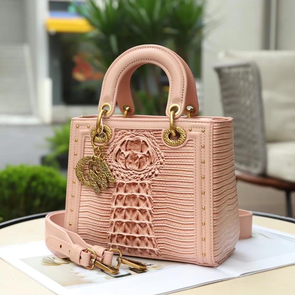 Dámská taška Pravá vzor krokodýlí kůže Měkká kůže Kabelka princezny Diany Červená svatební taška Taška přes rameno