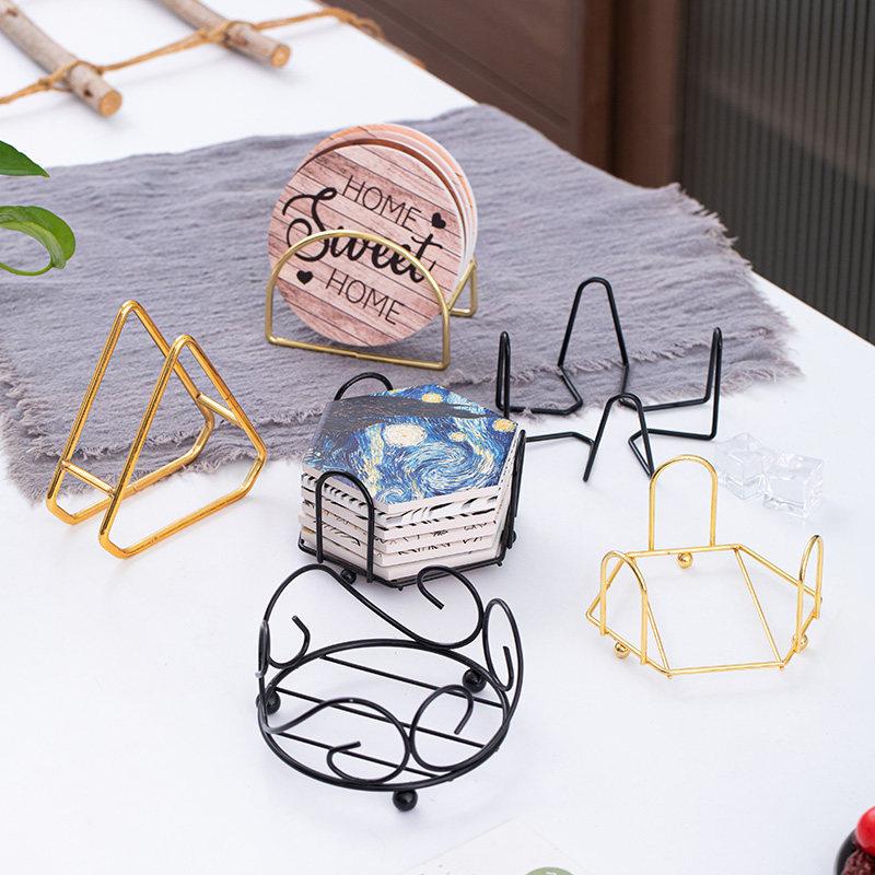 Coaster Holder Mat Storage Rack Table Mat Holder Tea Coffee Mug Placemat Storage Organizer Table Kitchen Accessories