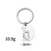 Halloween I'm Coming Ghost Stainless Steel Keychain Cartoon Balloon Design Stylish Bag Charm Practical Holiday Gift