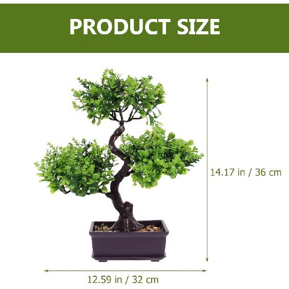 Artificial Bonsai Simulation Green Plants for Home Decoration Faux Potted Plants for Office and Garden No Maintenance Required