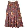 INGEBORG P0206FS06 Purple Floral Skirt Skirt L purpleUsed