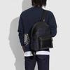 Coach Charter 30 Classic Logo Print Large Capacity Coated Canvas And Calfskin Backpack Men Backpack Black C2670-JICHR