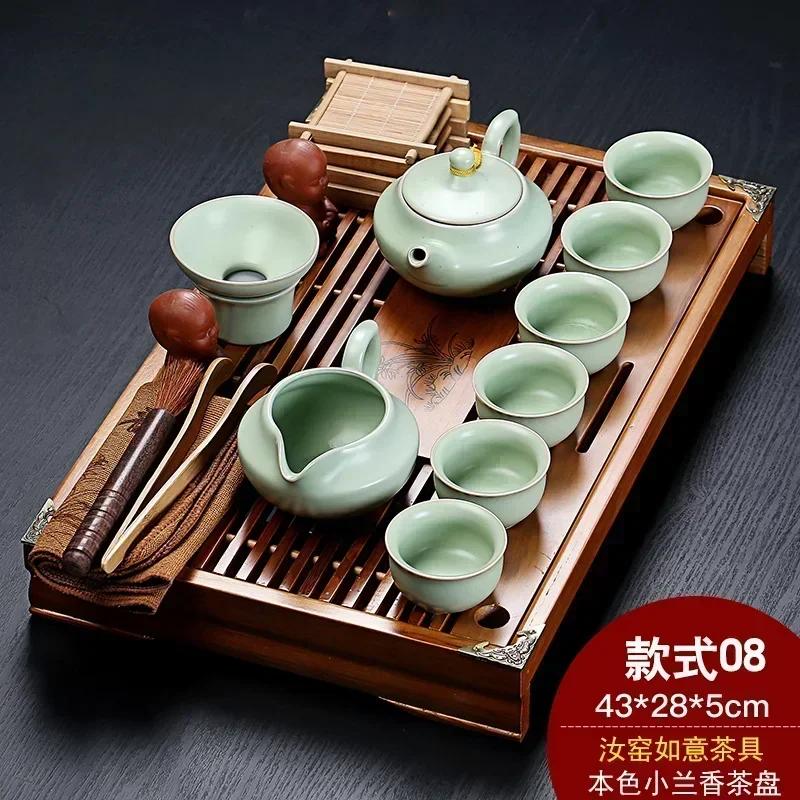 

Набір китайських чайних чашок з фіолетової глини Порцеляновий Вінтажний Простий Кунг-фу Розкішний Чайний набір Ситечко Juego De Te Предмети домашнього вжитку DG50TS