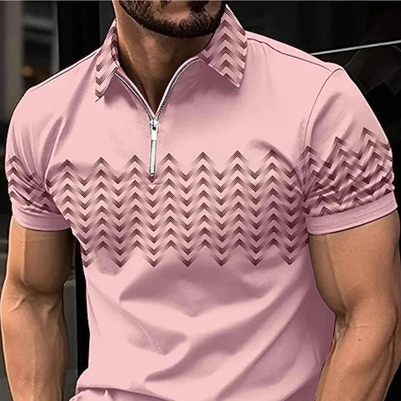 Men's Fashionable Color Variety of 3D Digital Printing Summer Polo Shirt Comfortable Outdoor Wear Europe Popular Quick Dry