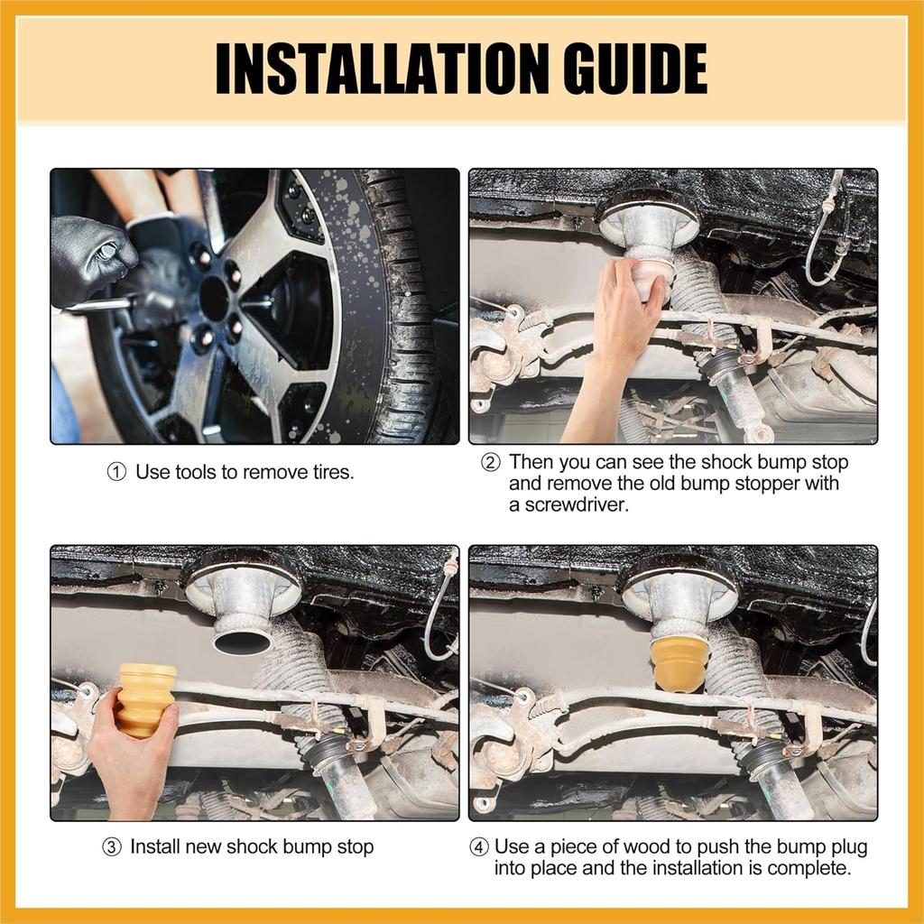 Rear Upper Bump Stop Axle Jounce Bumpers Fit for Jeep Liberty 2002-2007 2.4L 2.8L 3.7L Replacement 52088705AB 2Pcs Replacement