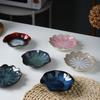 Starry Sky Blue Japanese Ceramic Floral Dipping Dish