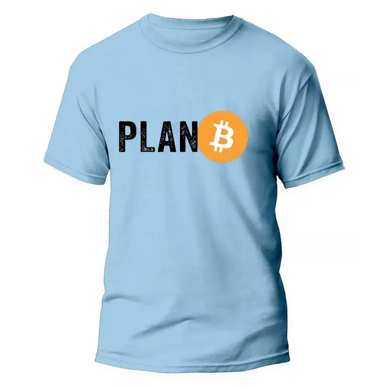 

Men Plan B Cryptocurrency Bitcoin Funny T Shirts for Men Tops Classic Men Fashion Street T-Shirt Short Sleeve Tees Birthday Gift 4XL