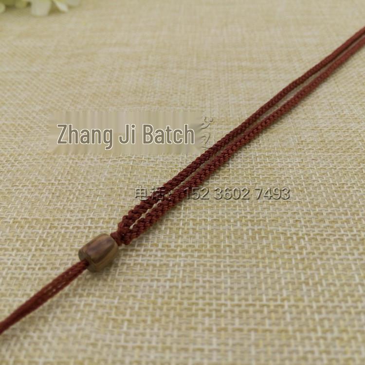 Jade Ethnic Style Handmade Woven Lanyard with Jade Pendant and Cultural Play Bracelet