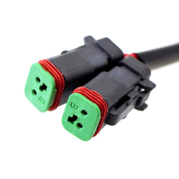 Y-Shape Dual Outputs 9145 H10 9006 To Deutsch DT DTP Adapters Connector Splitter