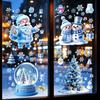 Vinter Wonderland Dekorationer Jule Snefnug Julemand Statisk Klistermærke, Vandtæt PVC Vindue Ferie Glas Klistermærker Decal, Dekorativ Aftagelig