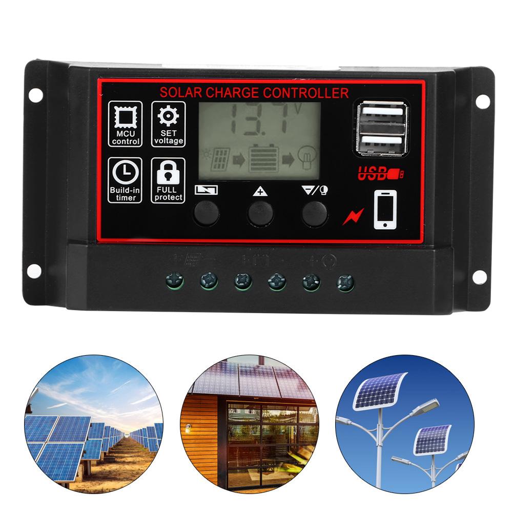 12V 24V Solar Photovoltaic Meter Intelligent Digital Display Controller USB 5V 60A