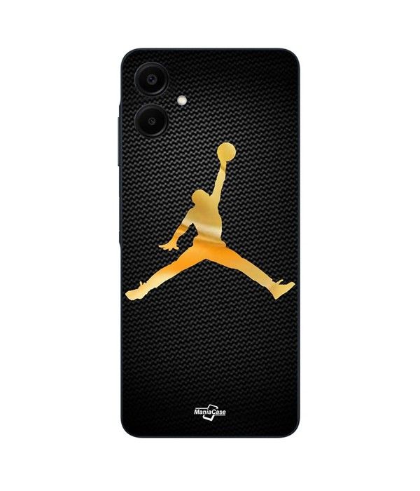Coque pour Samsung Galaxy A06 Jordan logo 23 nike basketball couleur dorée Maniacase