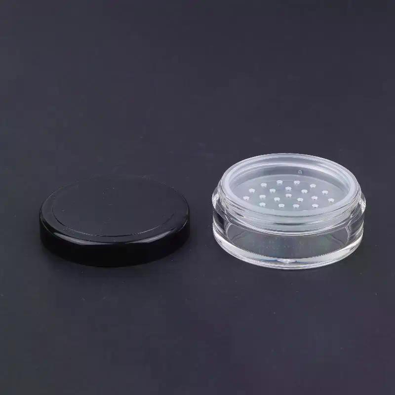 5g Portable Plastic Powder Box Empty Loose Powder Pot With Sieve Powder Puff Cosmetic Sifter Loose Jar Travel Makeup Container