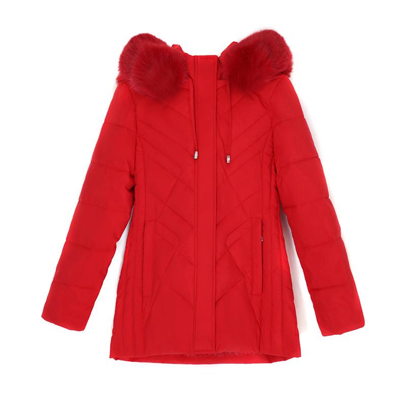 Middle-aged and Elderly Fattened Plus-size Cotton-padded Clothes for Women's Short Large-size Thickened Warm Cotton-padded Jackets