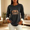 Women's Halloween -Lined Long Sleeve Round Neck Print Casual Winter Top